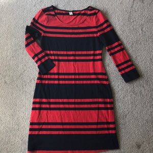 Navy and Red Striped Dress, by Old Navy